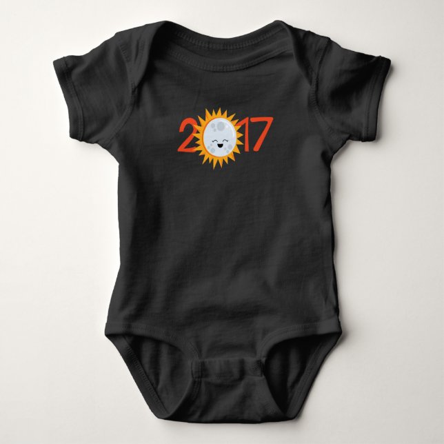 2017 Emoji Moon Total Solar Eclipse Baby Bodysuit (Front)