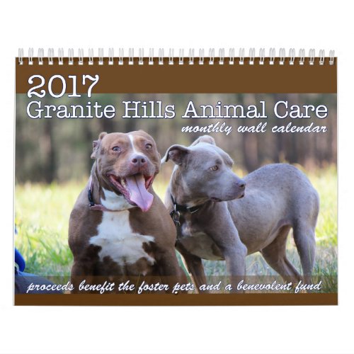 2017 GHAC monthly wall calendar