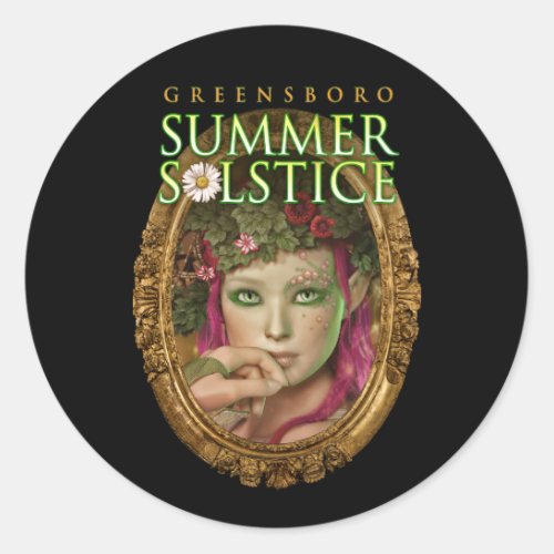 2017 Greensboro Summer Solstice Festival Souvenir Classic Round Sticker