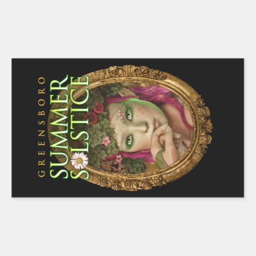 2017 Greensboro Summer Solstice Festival Souvenir Rectangular Sticker