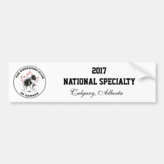 2017 KCC National Specialty Bumper Sticker