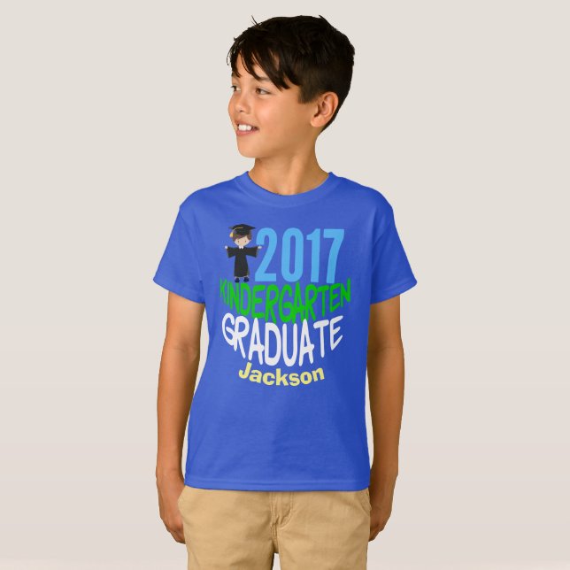 2017 Kindergarten Graduate Custom Kids T-Shirt (Front Full)