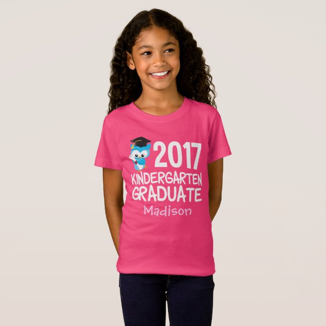2017 Kindergarten Graduation Cute Custom T-Shirt (Front Full)
