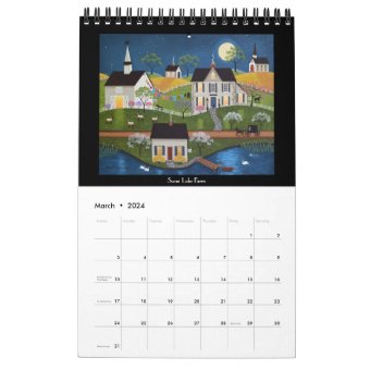 2017 Mary Charles Folk Art Calendar Zazzle