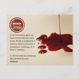 2017 Month of Letters Postcard