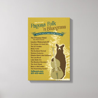2017 Pagosa Folk 'N Bluegrass Poster Canvas Print