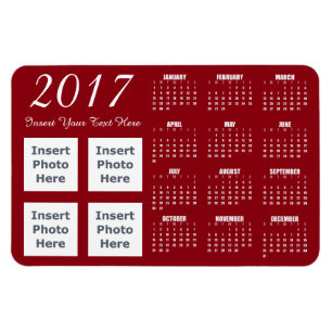 2017 Photo Calendar Magnet Template