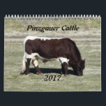 2017 Pinzgauer Calendar-change year as needed Calendar<br><div class="desc">Pinzgauer cattle are some of the most beautiful cattle and many people choose them for many reasons over other breeds. This calendar will be enjoyed every day of the year and makes a perfect gift for anyone that enjoys and raises Pinzgauer cattle. Go to my PINZGAUER CATTLE SECTION to see...</div>