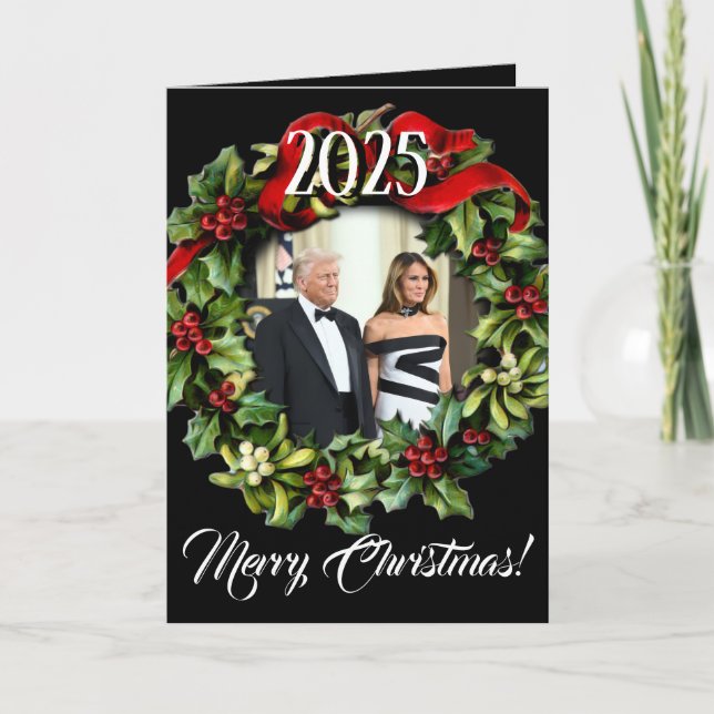2017 President Donald Trump & Melania Christmas Holiday Card (Front)