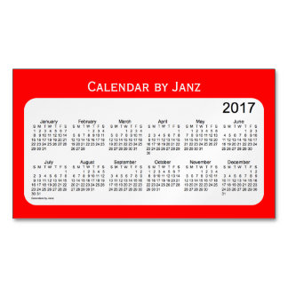 2017 Red Business Calendar by Janz Magnet