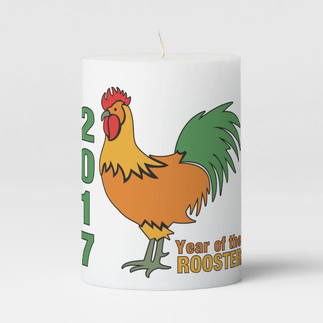 2017 Rooster candle (Front)