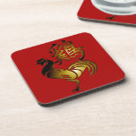 2017 Rooster Chinese Sign and Calligraphy Coaster