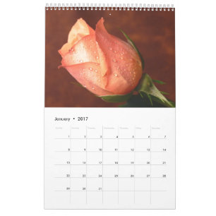 2017 Rose Single Calender Calendar