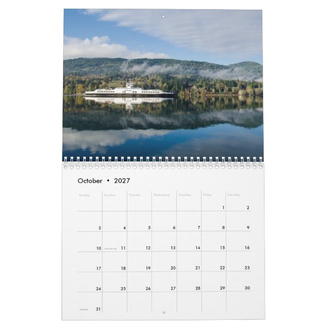 2017 Salt Spring Island Calendar (Oct 2027)