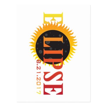2017 Solar Eclipse Text Abstract Illustration Postcard 2017 Solar Eclipse Text Abstract Illustration Postcard