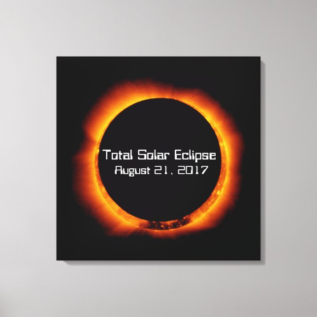 2017 Total Solar Eclipse Canvas Print (Front)
