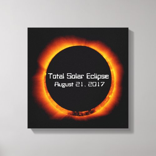 2017 Total Solar Eclipse Canvas Print