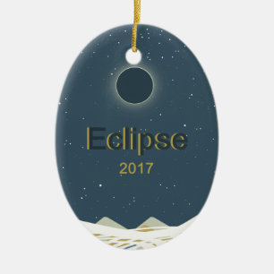 2017 Total Solar Eclipse Ceramic Ornament
