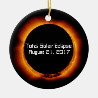 2017 Total Solar Eclipse Ceramic Ornament