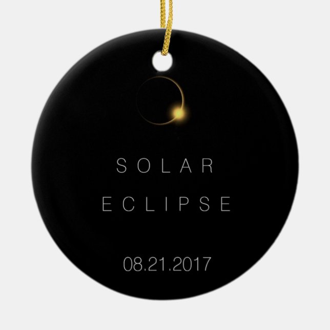 2017 Total Solar Eclipse Ceramic Ornament (Front)