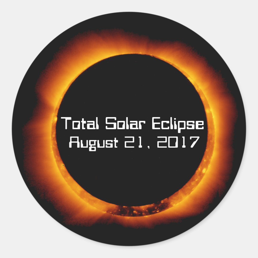 2017 Total Solar Eclipse Classic Round Sticker | Zazzle