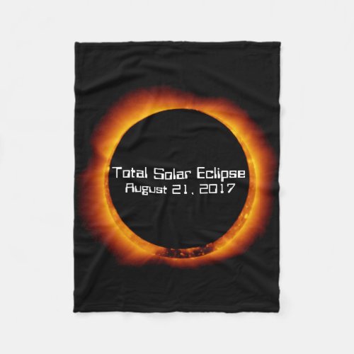 2017 Total Solar Eclipse Fleece Blanket