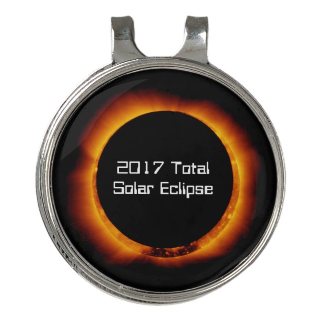 2017 Total Solar Eclipse Golf Hat Clip (Front)