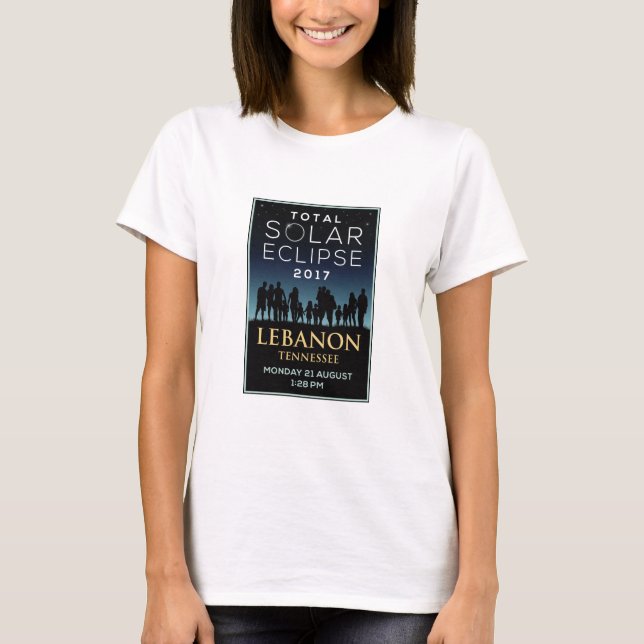 2017 Total Solar Eclipse - Lebanon, TN T-Shirt (Front)