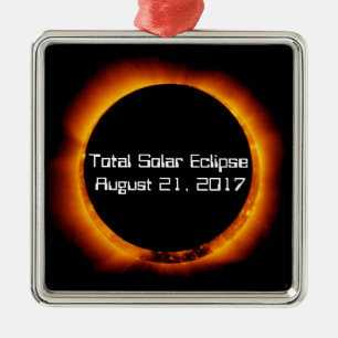 2017 Total Solar Eclipse Metal Ornament
