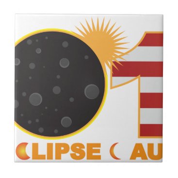 2017 Total Solar Eclipse Over USA Numeral Ceramic Tile 2017 Total Solar Eclipse Over USA Numeral Ceramic Tile