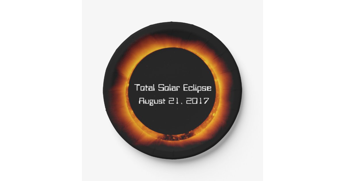 2017 Total Solar Eclipse Paper Plate | Zazzle.com