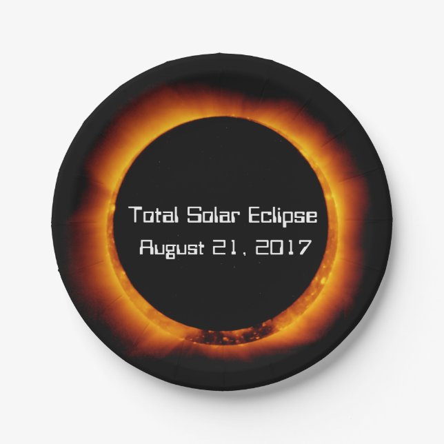 2017 Total Solar Eclipse Paper Plates (Front)