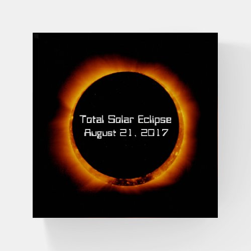 2017 Total Solar Eclipse Paperweight