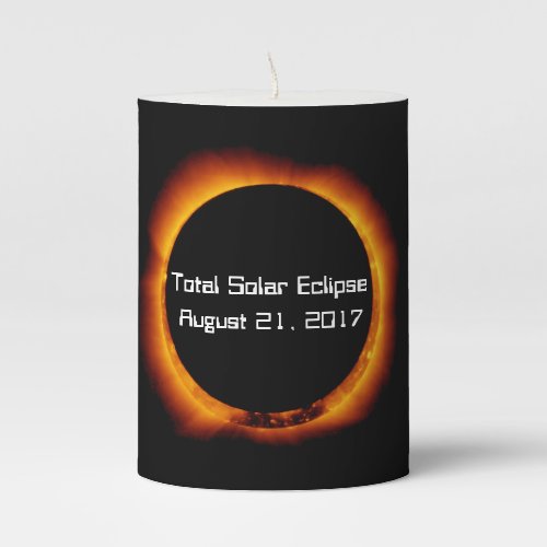 2017 Total Solar Eclipse Pillar Candle