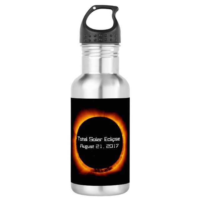 2017 Total Solar Eclipse Stainless Steel Water Bottle (Front)