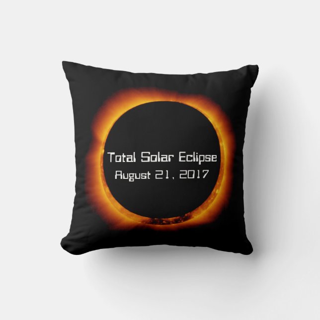 2017 Total Solar Eclipse Throw Pillow (Front)