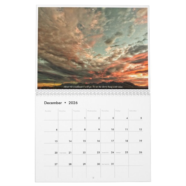 2017 year in pictures and verse calendar (Dec 2026)