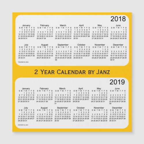 2018_2019 Gold 2 Year Calendar by Janz