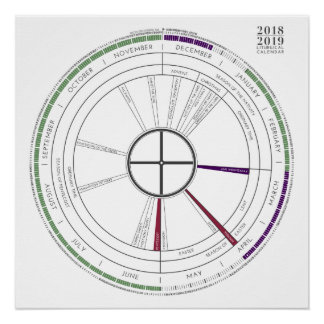 2018-2019 Square Liturgical Calendar NEW! Poster