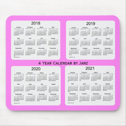 2018_2021 Violet 4 Year Calendar by Janz Mouse Pad