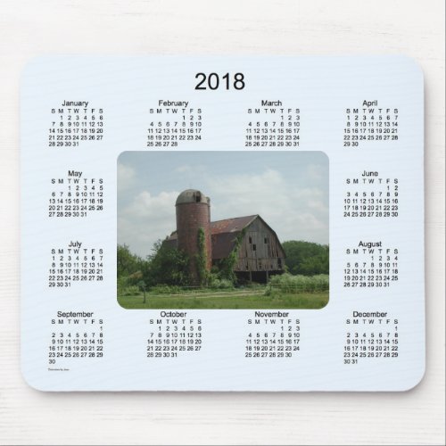 2018 Barn Calendar by Janz Mouse Pad