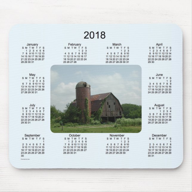2018 Barn Calendar by Janz Mouse Pad (Front)
