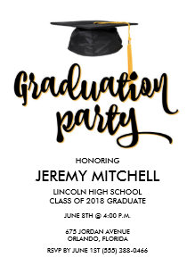 graduation invitation postcards zazzle