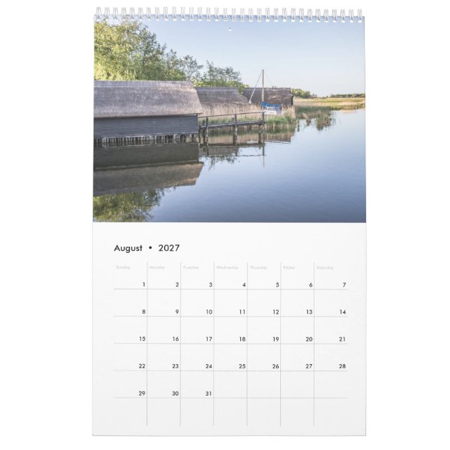 2018 Calendar (Aug 2027)