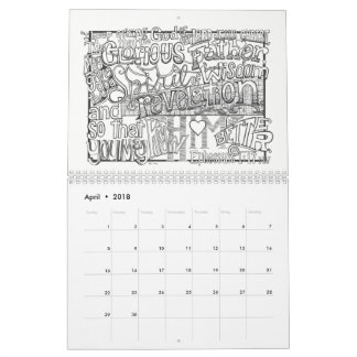 2018 CALENDAR Coloring Scriptures