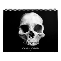 2018 Calendar of skulls