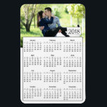 2018 Calendar Personalized Romantic Photo Magnet<br><div class="desc">2018 Calendar Personalized wedding Photo Magnet black</div>
