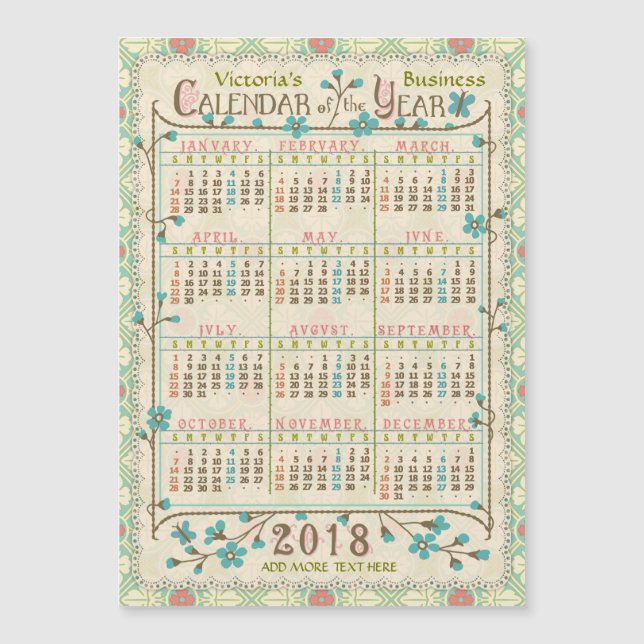 2018 Calendar (See Description for New Version)  (Front)