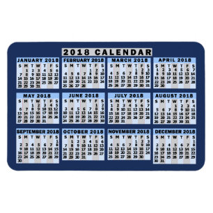 2018 Calendar (See Description for New Version) Magnet