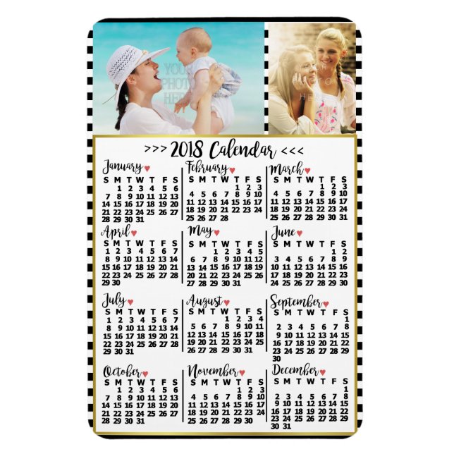 2018 Calendar (See Description for New Version)  Magnet (Vertical)
